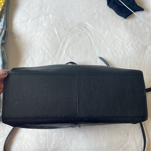 T Tahari "Skyler" Pebbled Leather Whipstitched Satchel w/ Removable Strap - Picture 6 of 15